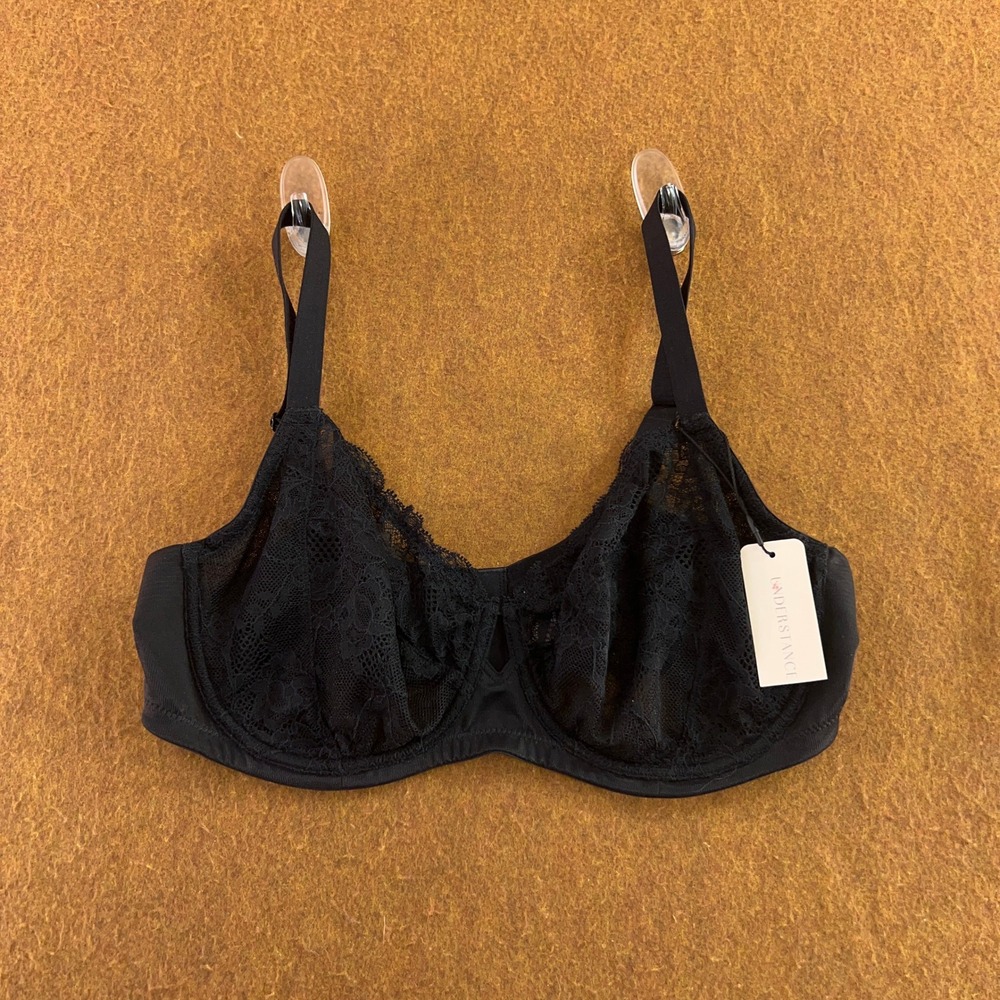 Understance Womens 36DD Black Simone 2.0 Flexwire Lace Light Bra NWT